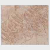 Old Glacier National Park Map (1914) Cadeaupapier (Vlak)