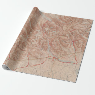 Old Glacier National Park Map (1914) Cadeaupapier