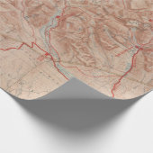 Old Glacier National Park Map (1914) Cadeaupapier (Hoek)