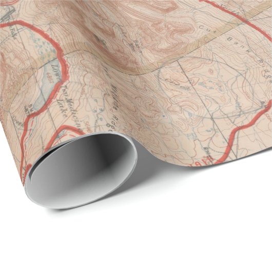 Old Glacier National Park Map (1914)  Cadeaupapier (Rol Hoek)