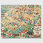 Old Glacier National Park Map (1925) Cadeaupapier (Vlak)