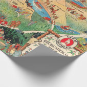 Old Glacier National Park Map (1925) Cadeaupapier (Hoek)