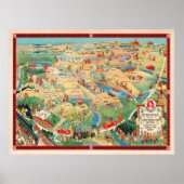 Old Glacier National Park Map  Poster (Voorkant)