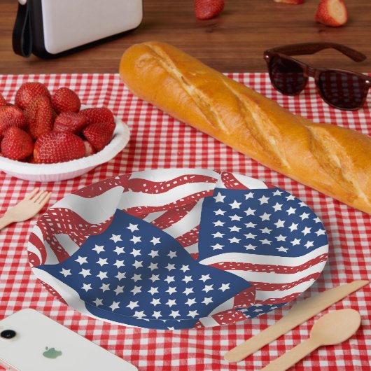 Old Glory All American - Amerikaanse vlag Papieren Bordje (Picknick)