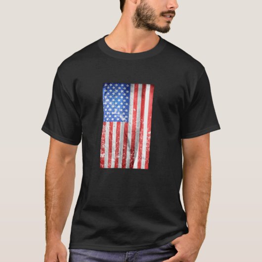 Old Glory American Flag Verenigde Staten van Ameri T-shirt (Voorkant)