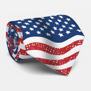 Old Glory American U.S.A. Flags Pattern Stropdas
