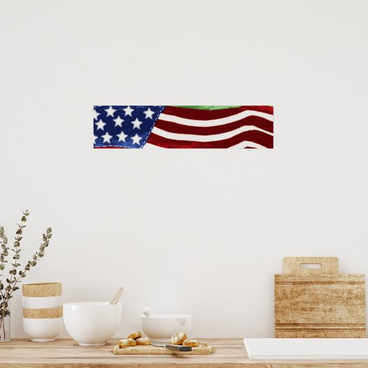 Old Glory Banner Poster (Keuken)