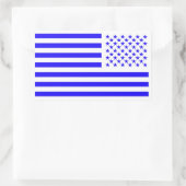 Old Glory Blauw Rechthoekige Sticker (Tas)