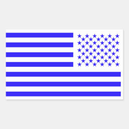 Old Glory Blauw Rechthoekige Sticker