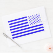 Old Glory Blauw Rechthoekige Sticker (Envelop)