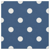 Old Glory Blauw Witte Polka Dots Stof (Close Up)
