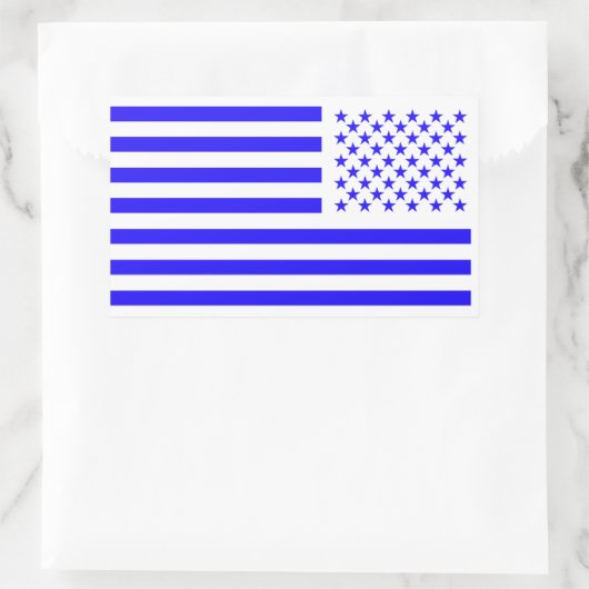 Old Glory Blue  Rechthoekige Sticker (Tas)