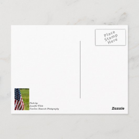 Old Glory Briefkaart (Achterkant)