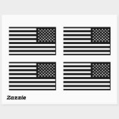 Old Glory Dark editie Rechthoekige Sticker (Vel)