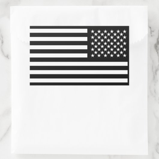 Old Glory Dark edition  Rechthoekige Sticker (Tas)