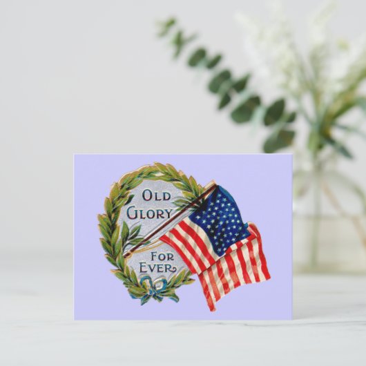 Old Glory Forever  Flag Briefkaart (Staand voorkant)