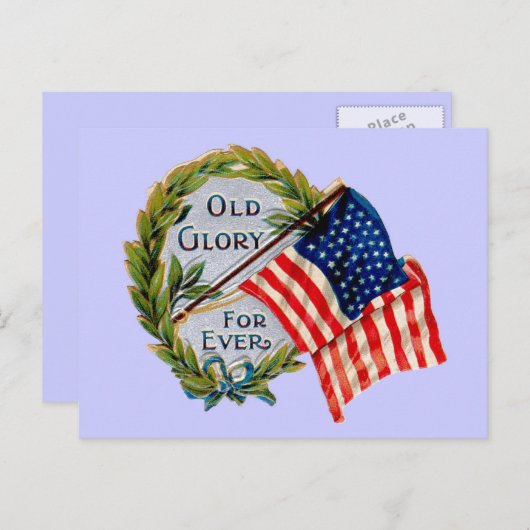 Old Glory Forever  Flag Briefkaart (Voorkant / Achterkant)