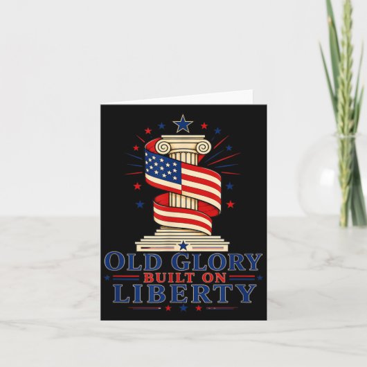 Old Glory Gebouwd Op Vrijheid Kaart (Voorkant)