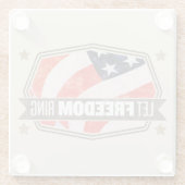 Old Glory Glazen Onderzetter (Achterkant)