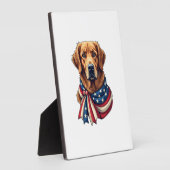 Old Glory Golden Retriever Vintage Shirt 2 Fotoplaat (Zijkant)