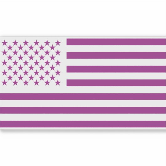 Old Glory Paarse editie Sticker (Voorkant)