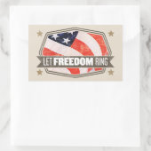 Old Glory Rechthoekige Sticker (Tas)