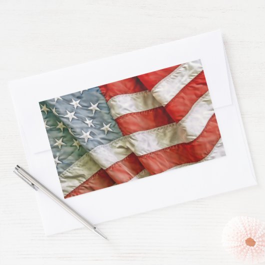 Old Glory Rechthoekige Sticker (Envelop)