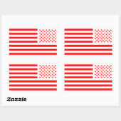Old Glory Red  Rechthoekige Sticker (Vel)