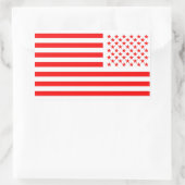 Old Glory Rood Rechthoekige Sticker (Tas)