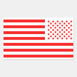 Old Glory Rood Rechthoekige Sticker