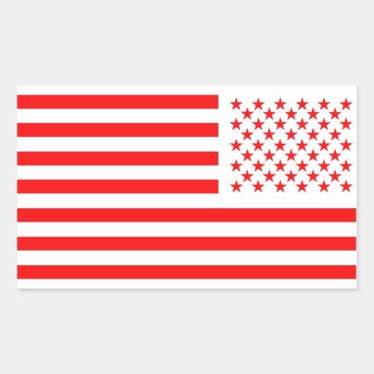 Old Glory Rood Rechthoekige Sticker (Voorkant)