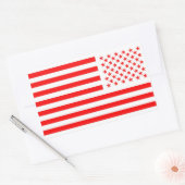 Old Glory Rood Rechthoekige Sticker (Envelop)