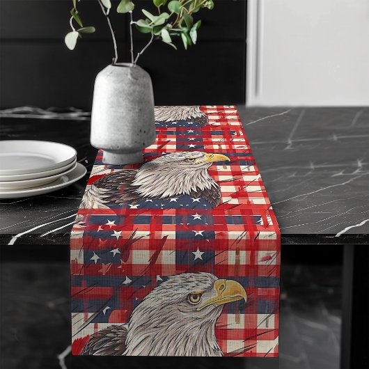 Old Glory Runner Eagle Pride voor viering Lange Tafelloper