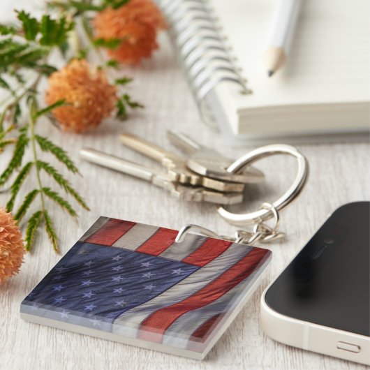 Old Glory Sleutelhanger (Voorkant Rechts)