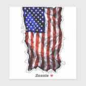 Old Glory Verenigde Staten Sticker (Vel)