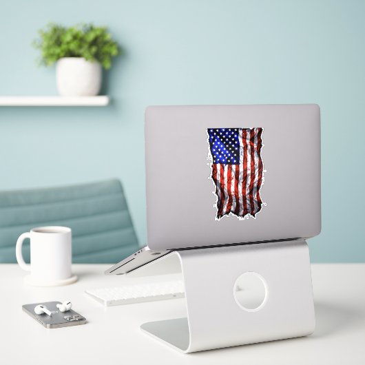 Old Glory Verenigde Staten Sticker (Laptop op bureau)