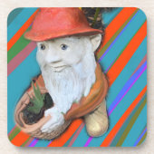 Old Gnome Gardener Bier Onderzetter (Voorkant)