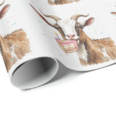 Old Goat Birthday Humor Goat Boerderij Animal Cadeaupapier (Rol Hoek)