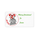 Old Goat Christmas Gift Label Sticker (Voorkant)