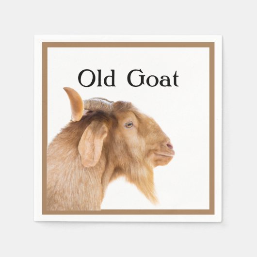 Old Goat Typography Fun Gekke Birthday Servet (Voorkant)