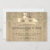 Old Gold Claddagh Ring Flat Save the Date Kaart (Achterkant)
