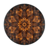 Old Gold Copper Medallion Glass Cutting Board Snijplank (Voorkant)