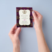 Old Gold Elegance Quinceañera Flyer (Hand)