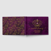 Old Gold Elegance Quinceañera Guest Book Gastenboek (Volledig)