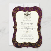 Old Gold Elegance Quinceañera Kaart (Voorkant)