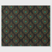 Old Gold Emerald Frans Cadeaupapier (Vlak)