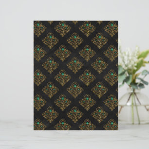 Old Gold Emerald Frans plakboek Papier