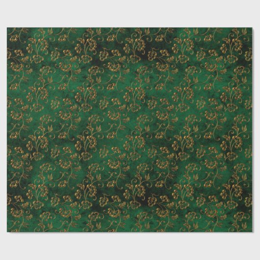 Old Gold Emerald French  Cadeaupapier (Vlak)