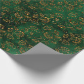 Old Gold Emerald French  Cadeaupapier (Hoek)
