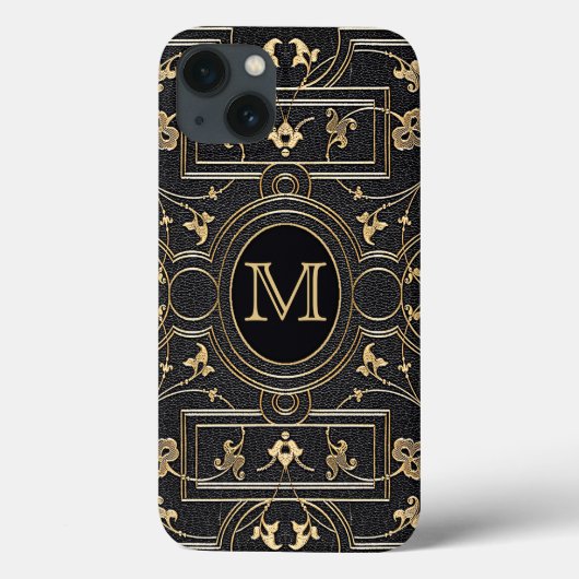 Old Gold Monogram Case-Mate iPhone Case (Achterkant)